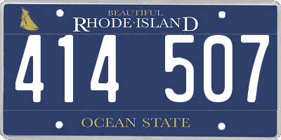 RI license plate 414507