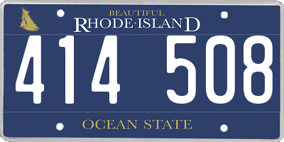 RI license plate 414508