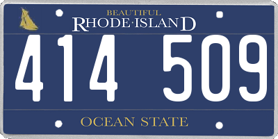 RI license plate 414509