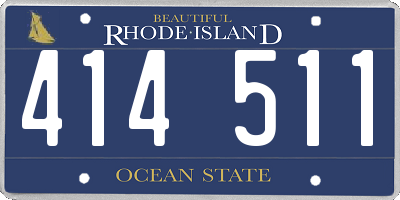 RI license plate 414511