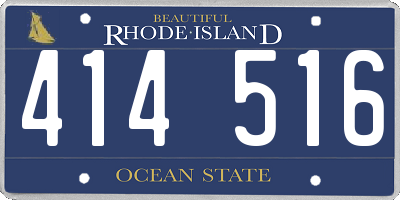 RI license plate 414516