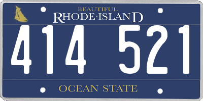 RI license plate 414521