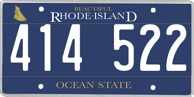 RI license plate 414522