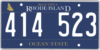 RI license plate 414523