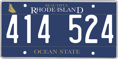 RI license plate 414524