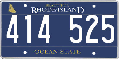 RI license plate 414525