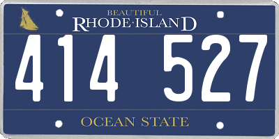 RI license plate 414527