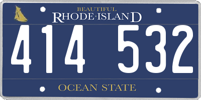 RI license plate 414532