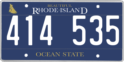 RI license plate 414535