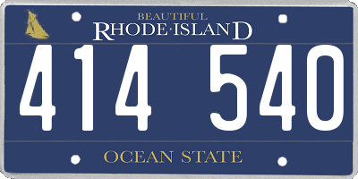 RI license plate 414540