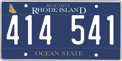 RI license plate 414541