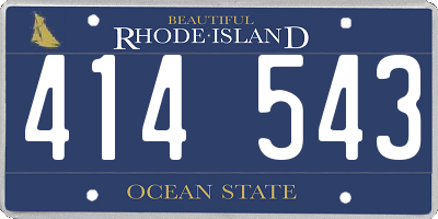 RI license plate 414543
