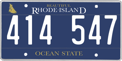 RI license plate 414547