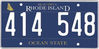 RI license plate 414548