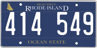RI license plate 414549