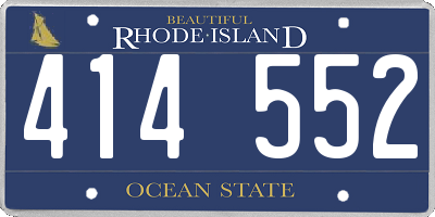 RI license plate 414552