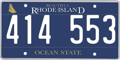 RI license plate 414553