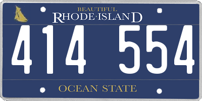 RI license plate 414554