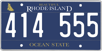 RI license plate 414555