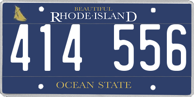RI license plate 414556