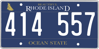 RI license plate 414557