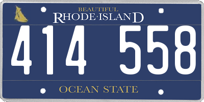 RI license plate 414558
