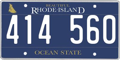 RI license plate 414560