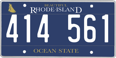 RI license plate 414561