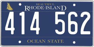 RI license plate 414562