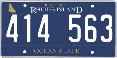 RI license plate 414563