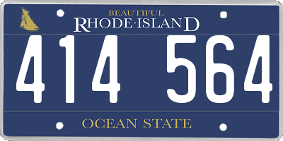 RI license plate 414564