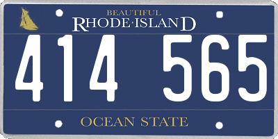RI license plate 414565