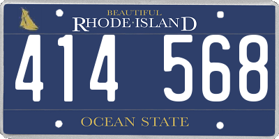 RI license plate 414568