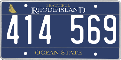 RI license plate 414569