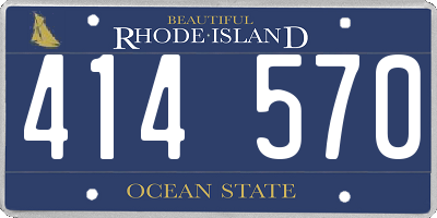 RI license plate 414570