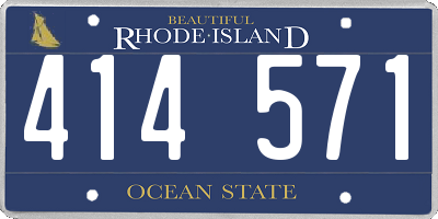 RI license plate 414571