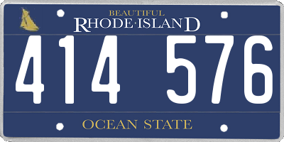 RI license plate 414576