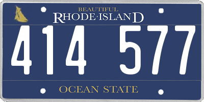 RI license plate 414577