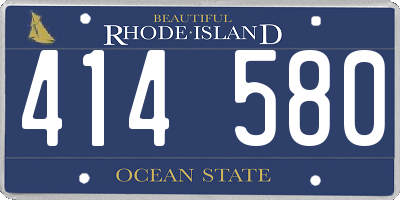 RI license plate 414580