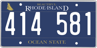 RI license plate 414581