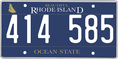 RI license plate 414585