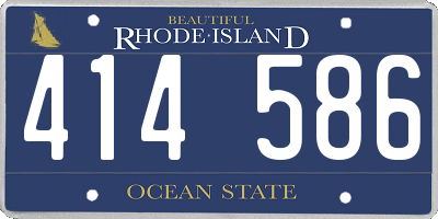 RI license plate 414586