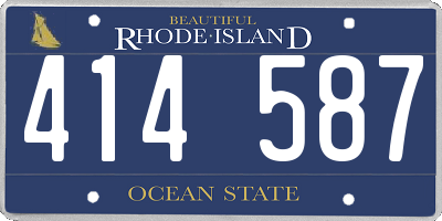 RI license plate 414587
