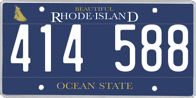 RI license plate 414588