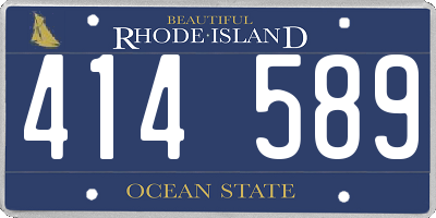 RI license plate 414589