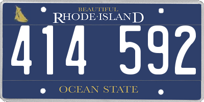 RI license plate 414592