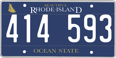 RI license plate 414593
