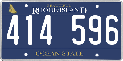 RI license plate 414596