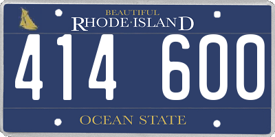 RI license plate 414600