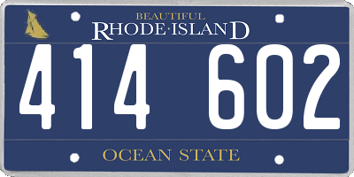 RI license plate 414602